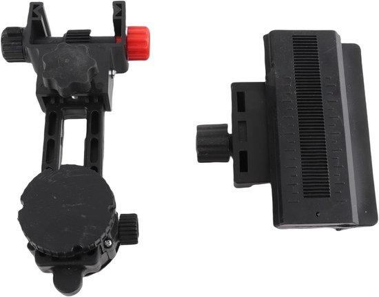 Fijnafstelling Beugel Niveau Adapter, Verstelbare Clip met 360 Graden Rotatie, Duurzame L-vormige Swivel Basis voor Telescoopstangen en Accessoires — afbeelding 5