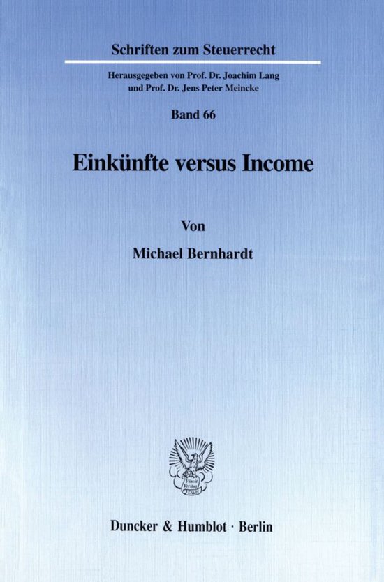 Einkünfte versus Income. - cover