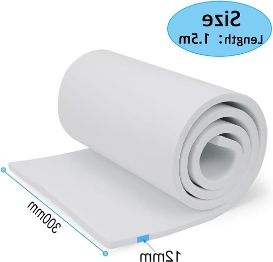 Zelfklevende Neopreen Schuimrol 1.5m, 300mm x 12mm - Multifunctionele Geluidsisolatie, Antislip Isolatie en Schokabsorberende Bufferpanelen van Merkloos — afbeelding 5
