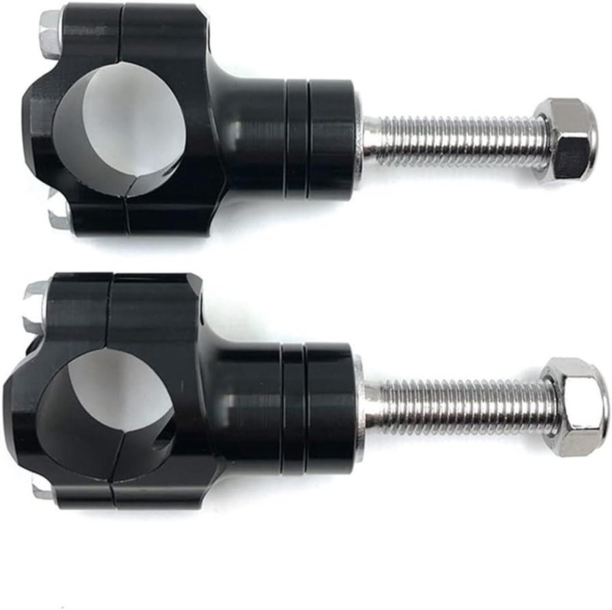 Stuurklem Motorfiets - Stuurverhoger Aluminium - Rijcomfort Verbeteren - CNC Gefreesd - 28 mm - Zwart