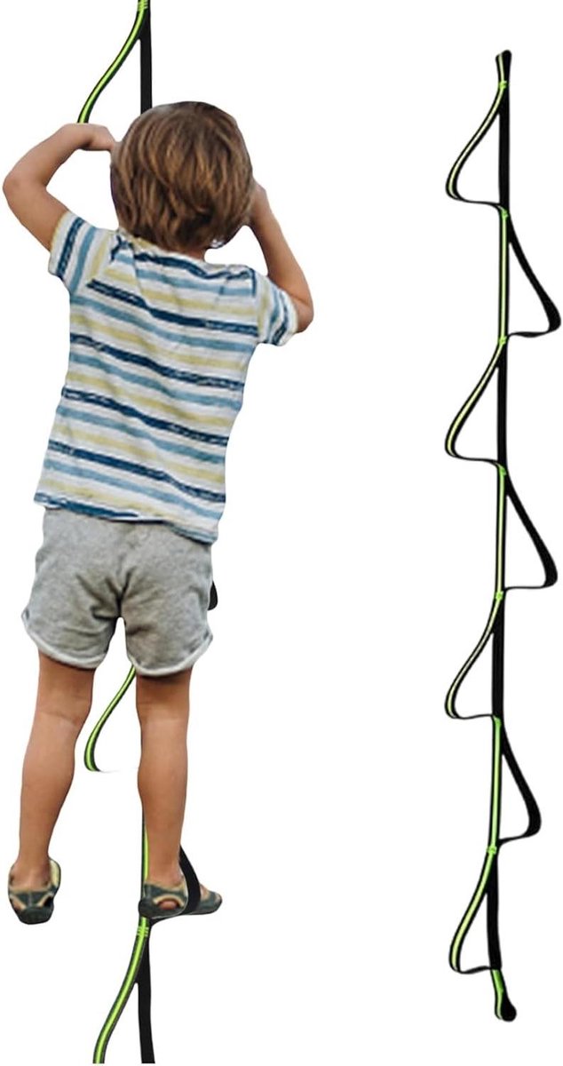 Touwladder - Klimladder Boot - Watersport Gemak - Antislip Treden - 175 cm - Zwart
