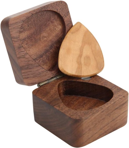 Houten Plectrum Houder - Kubus Opberger - Gitaar Accessoires Organiseren - Nauwsluitende Kubusvorm - 4 x 4 x 3 cm — afbeelding 5