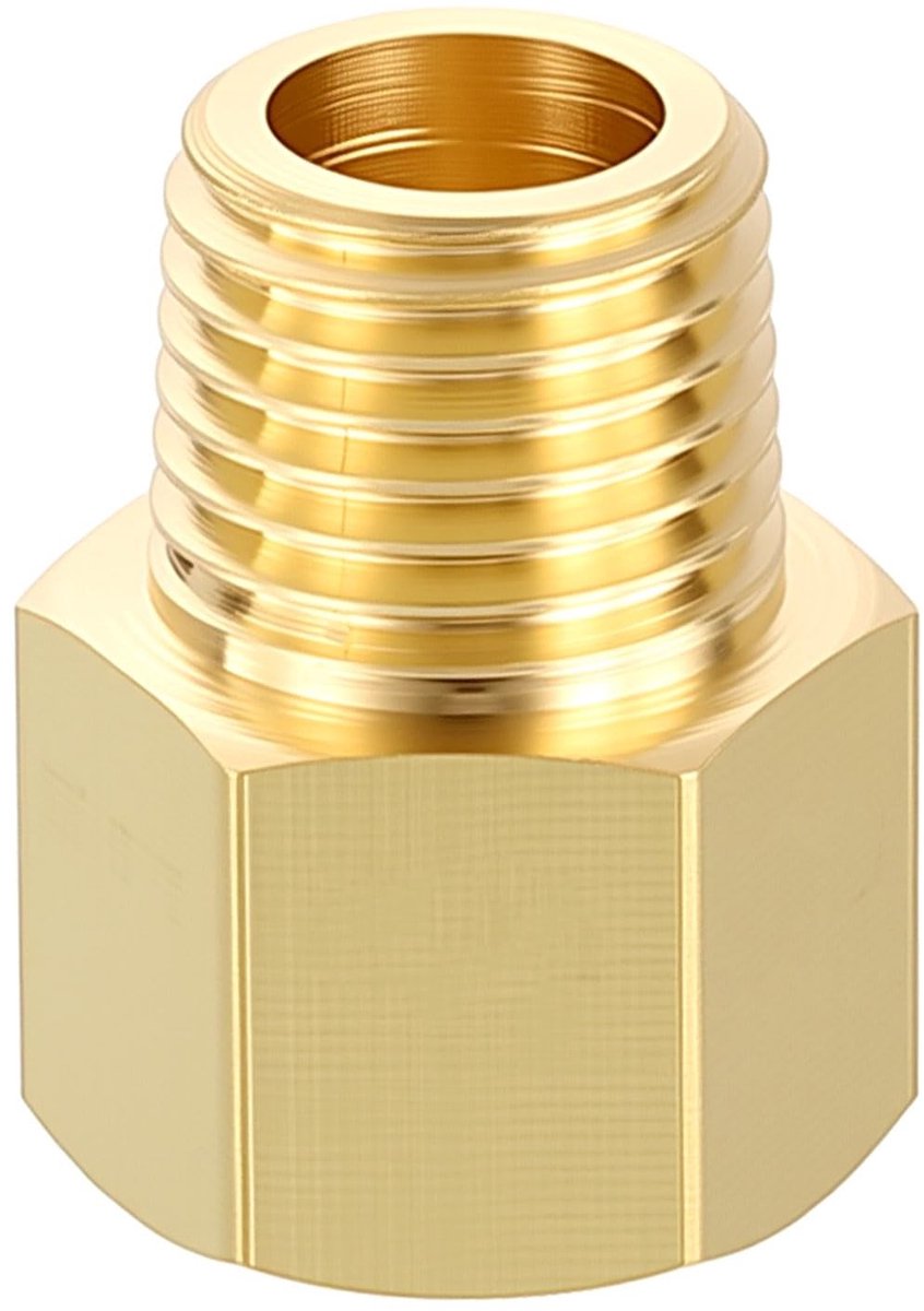 Dailygoods - 1/4" Vrouwelijk naar Mannelijk Adapter Messing Constructie