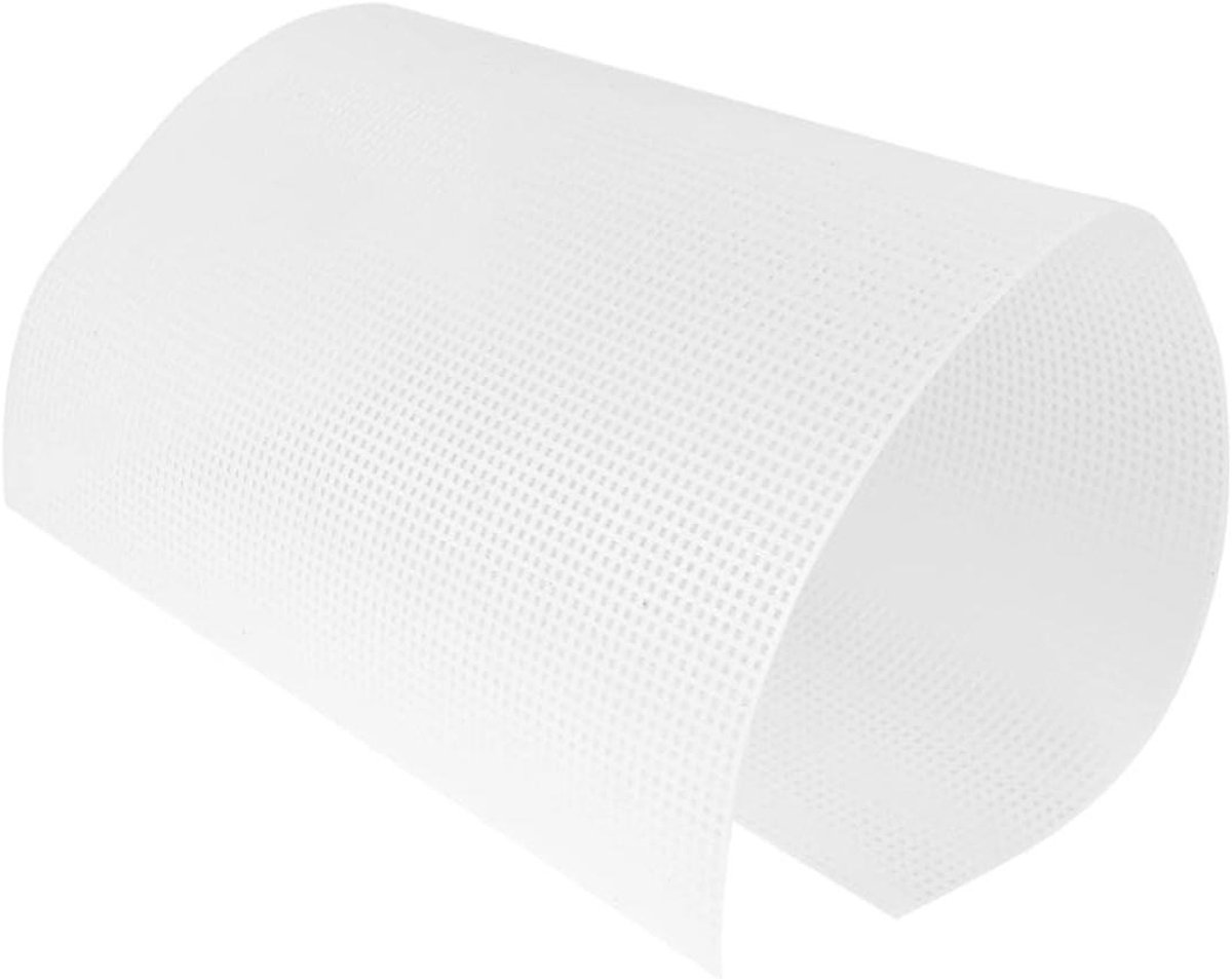 Plastic Canvas Vellen - Kruissteek Materiaal - Handwerken Maken - Gemakkelijk Te Knippen - 50x33cm 3 Stuks - Wit
