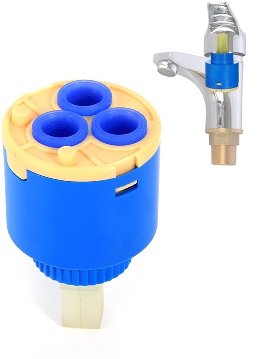 SOUQONE- Keramische Cartridge 35mm/40mm - Vervangingspatroon - Water Mengkraan - PP Kunststof - Schokbestendig - 500.000 keer levensduur - Kraanonderdeel