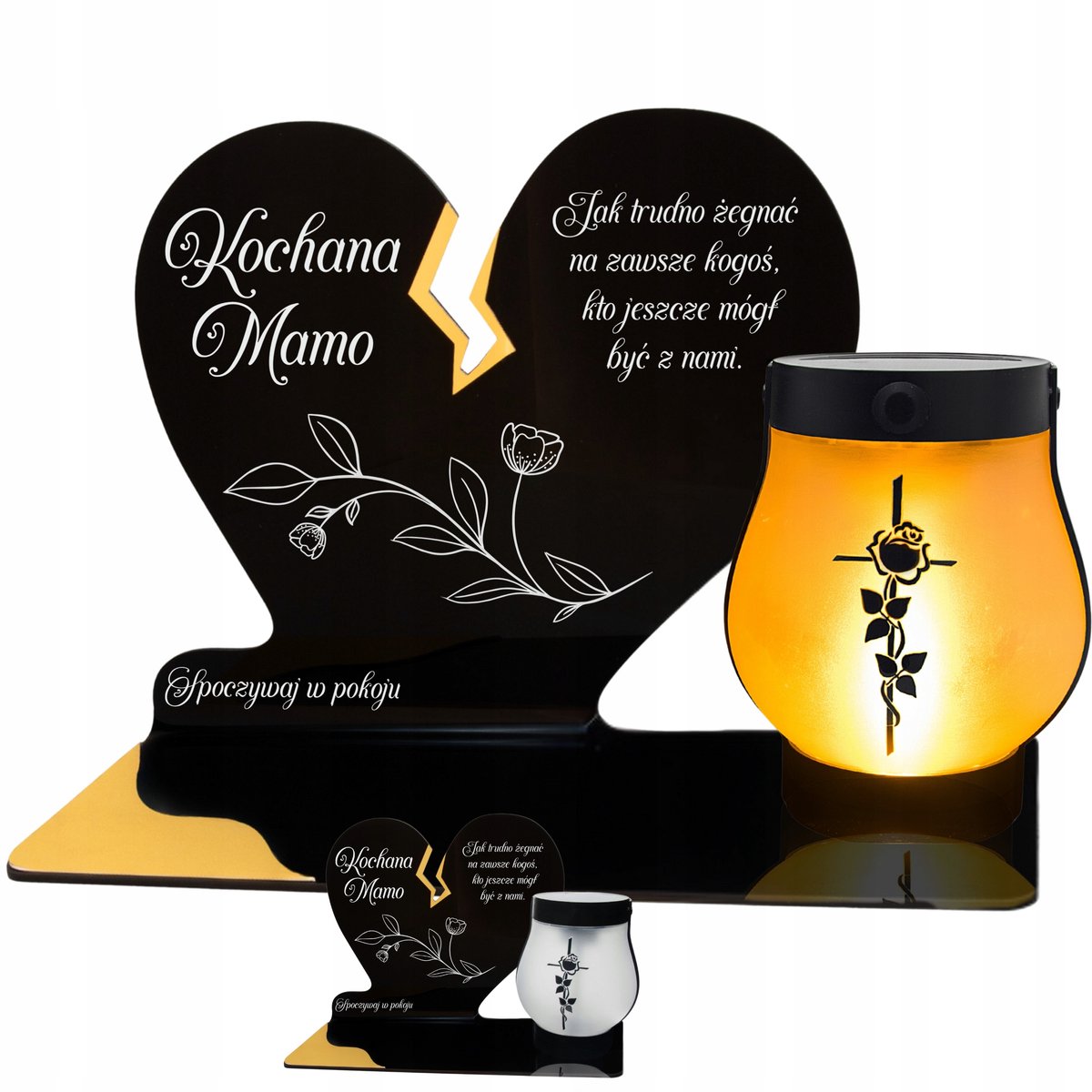 Zonnegraflicht Hart voor Mama, LED Vlam Effect, USB-C