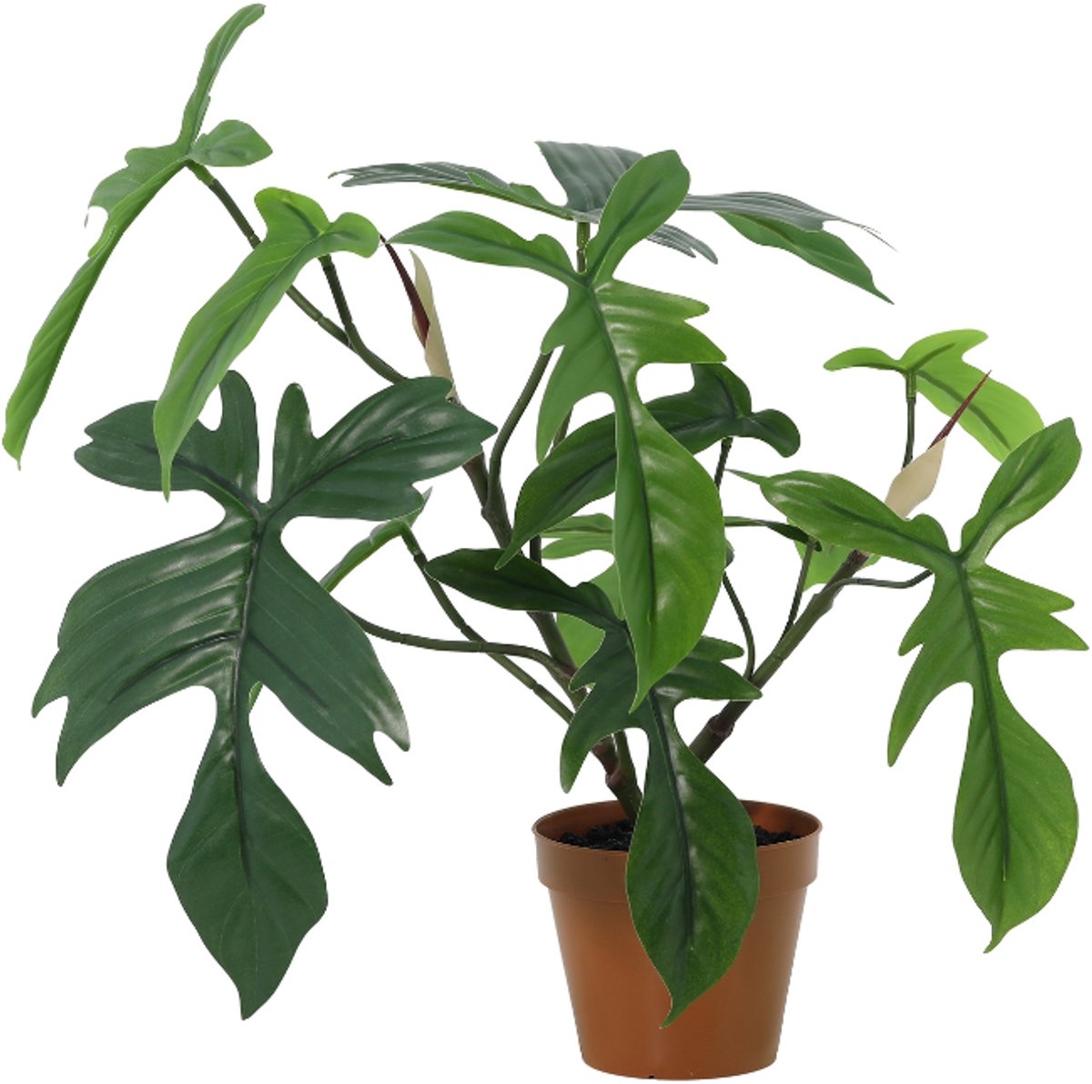 Trendyplants - Kunst Philodendron Florida - Philodendron - Kunstplant - Hoogte 44cm - Potmaat Ø12cm