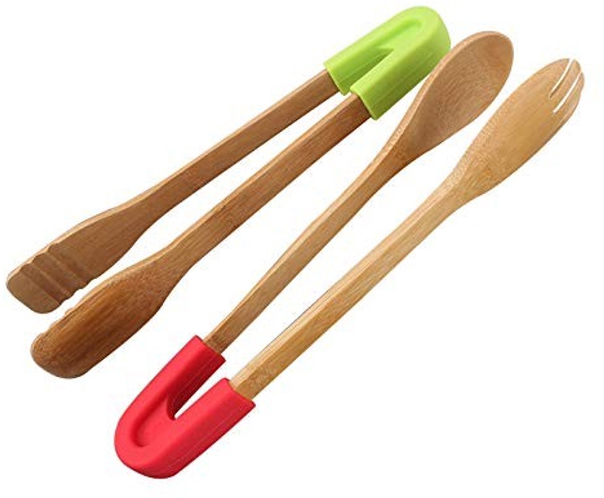 Dailygoods- Keukentang Bamboe - Vleestang/Serveertang - Duurzaam/Veilig - Handwas/Vaatwasser - Ideaal voor Grillen/Serveren - Elegant Ontwerp - Voedsel Tang