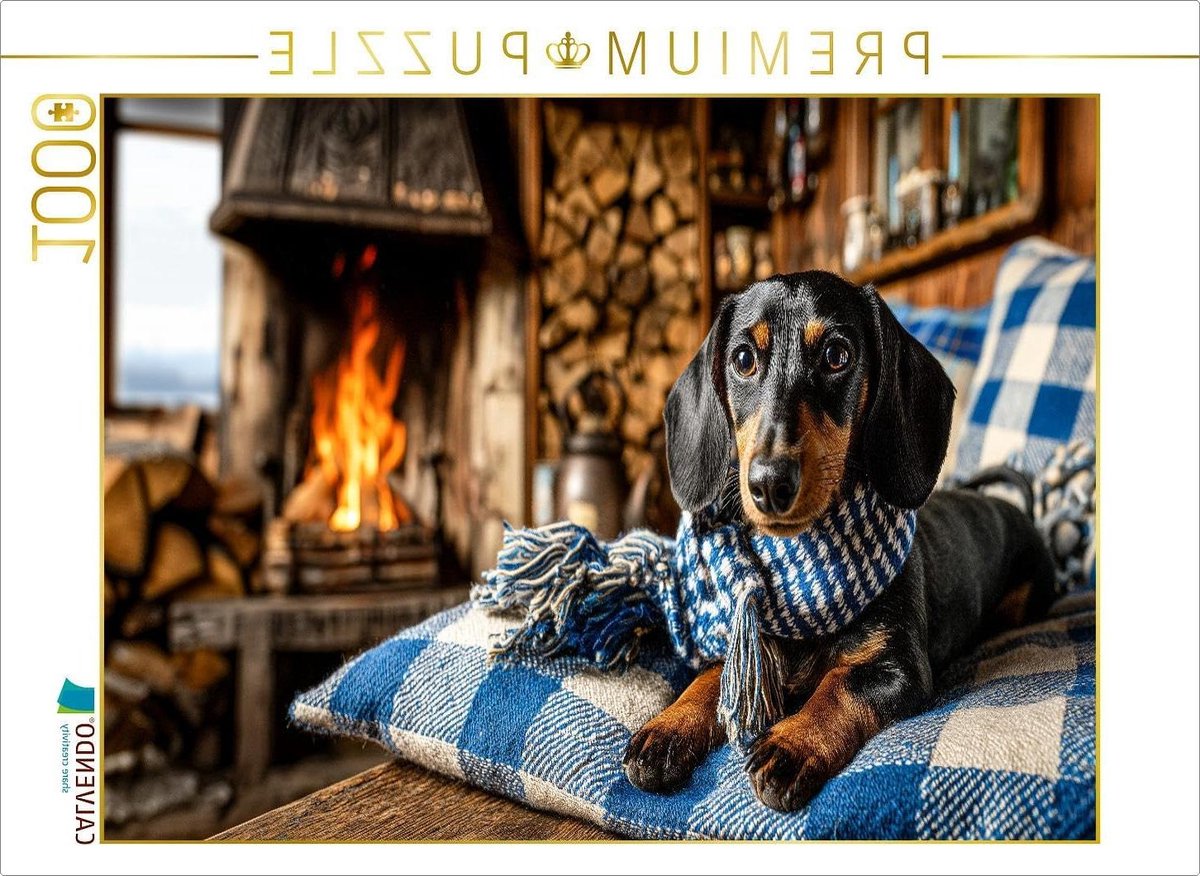 Legpuzzel Honden - Teckel Motief - Gezellige Uren - Premium Kwaliteit - 1000 Stukjes - Meerkleurig