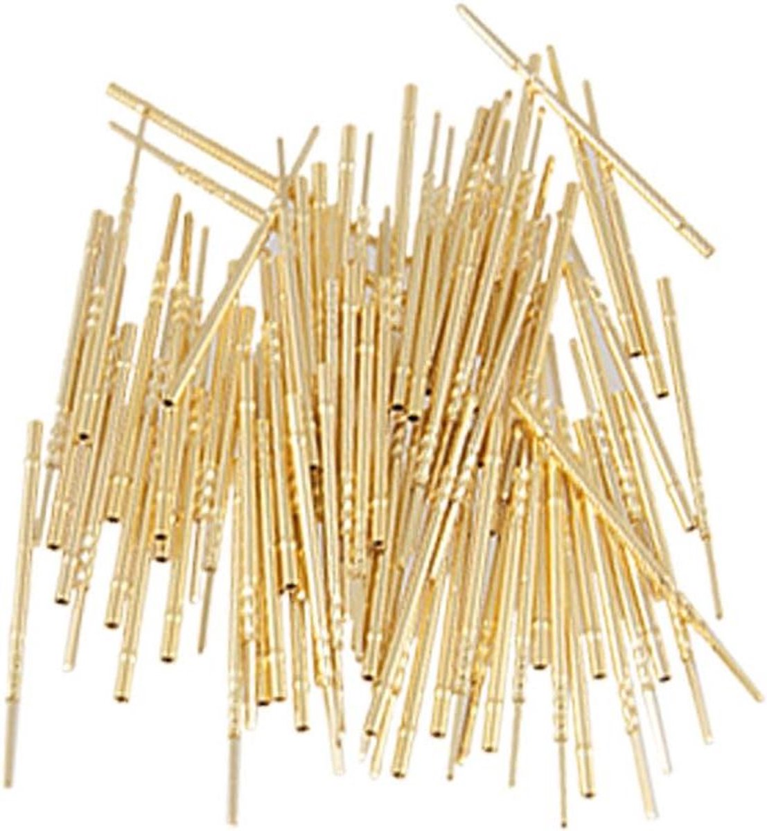 Testpen houders - Meetpennen - Elektronica testen - Precisie tip - 100 stuks - Goudkleurig