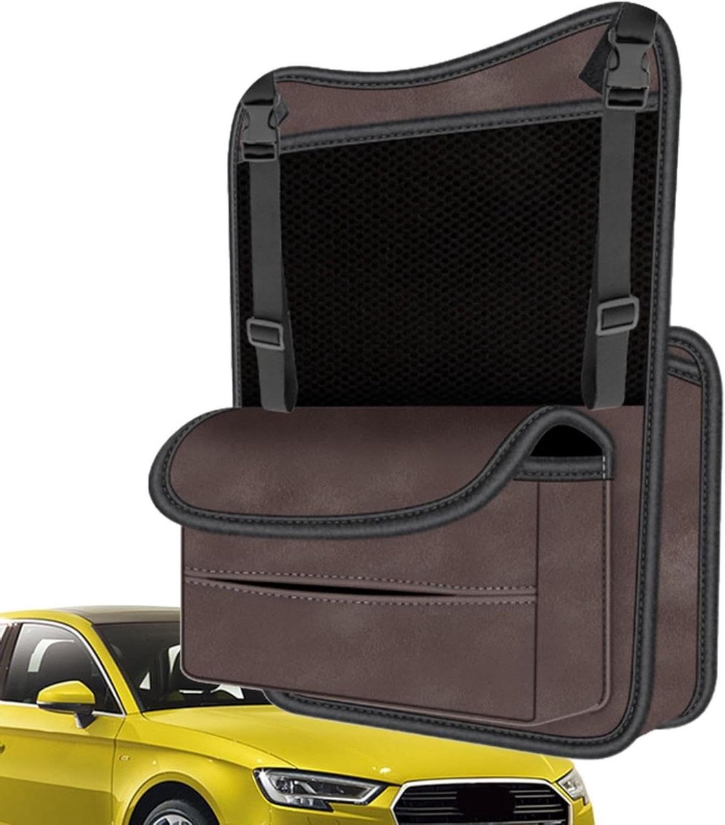 Auto Organizer - Net Tas - Auto Opbergen - Dubbelzijdig Gebruik - 33 x 25 cm - Bruin