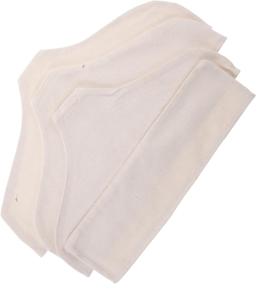 Hangerhoezen - Kledingbeschermers - Kleding Opbergen - Antislip Katoen Linnen - 4 Stuks - Beige