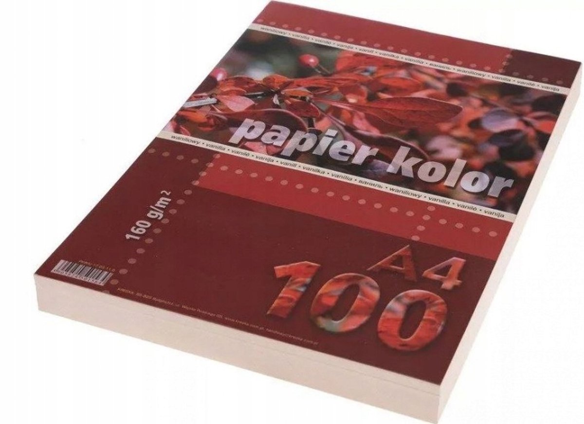Kleurrijk A4 Papier 160g Vanille - 100 Vel voor Kantoor & Thuis