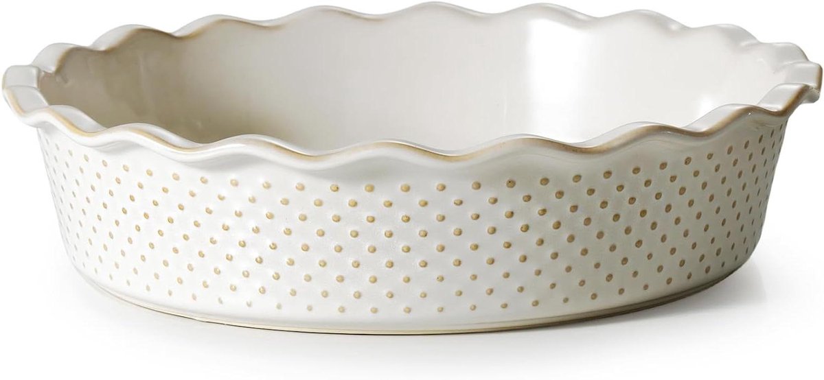 Keramische Taartvorm - Quiche Schaal - Bakken Thuis - Vaatwasserbestendig - 1.63 Liter - Wit