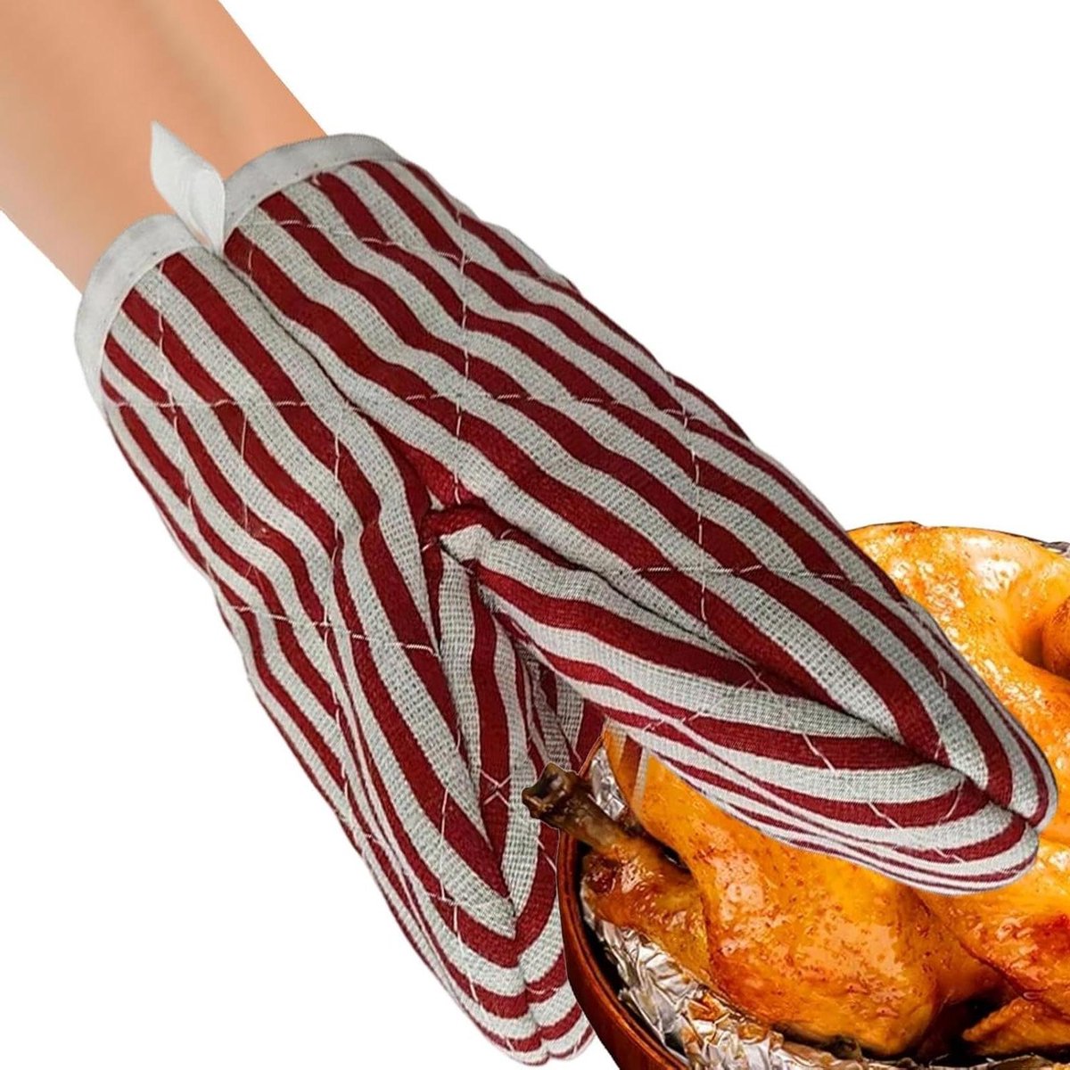 Ovenwanten - Hittebestendige handschoenen - Koken en bakken - Oliebestendig materiaal - 17x13cm - Rood