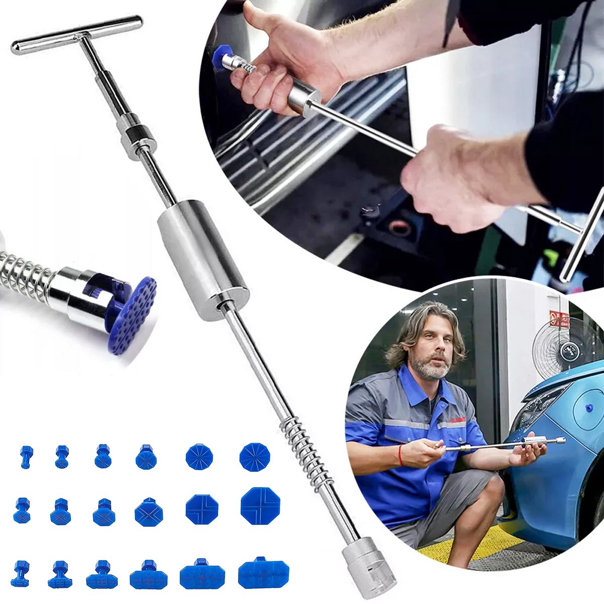 Gereedschapsset Deuk Verwijderen Auto Karozerrie - Moker & Adapters