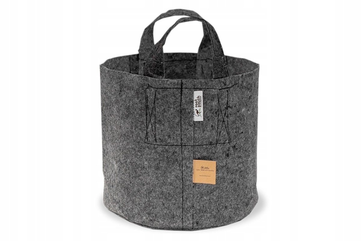 Growbag Root Pouch 22L Stoffen Pot met Handvat - Grijs 29x36cm