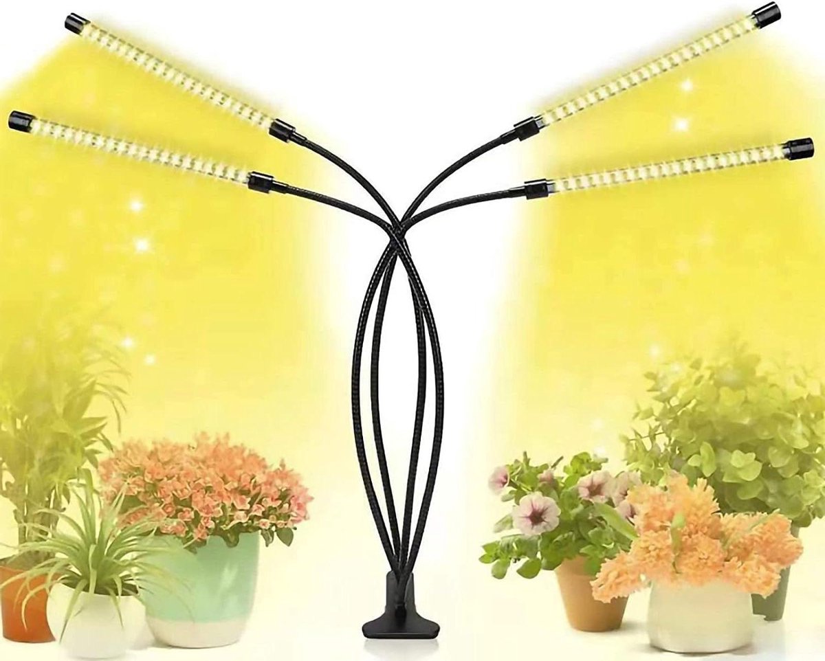 LED Kweeklamp - Plantenlamp Bureaulamp - Planten Groeien - 360° Zwanenhals - 40 Watt - Zwart