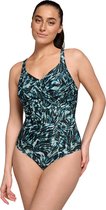 Ten Cate badpak soft cup wrapped swirl green voor Dames | Maat 48