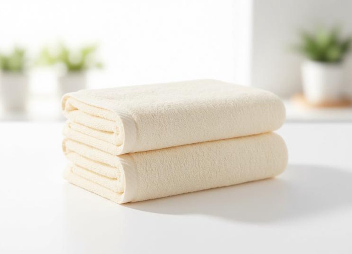 Maison Elara Grote badhanddoeken set met 2 gezichtshanddoeken - natuurkleur - extra absorberend