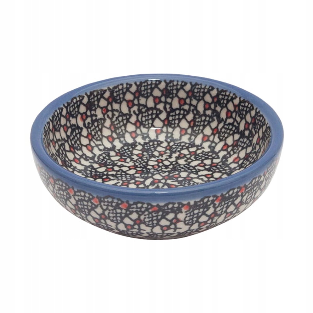 Handgemaakte Bolesławiec Kom 9 cm - Keramiek met Ornament