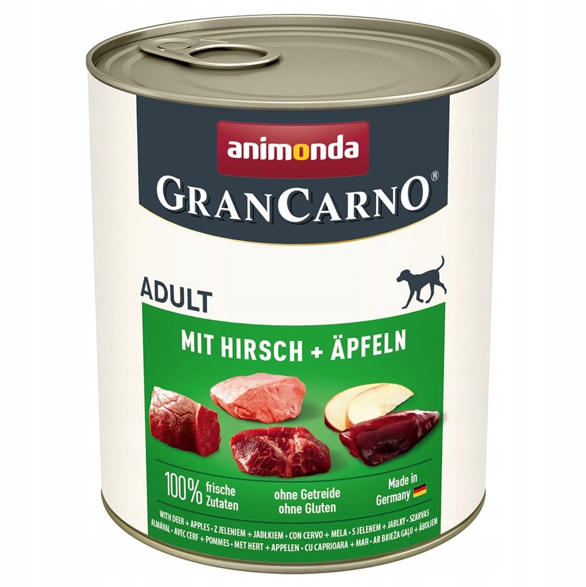 Animonda Animonda GranCarno Serie - Herten en Appel - 800g - Bezzwoelwe - Volledige Voeding