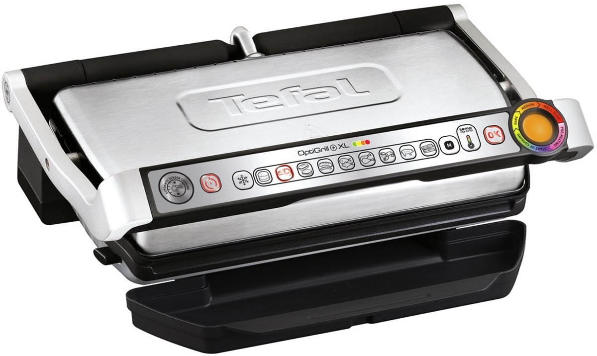 Bol.com Tefal OptiGrill XL GC724D12 - Intelligente Contactgrill - 9 Automatische Programma's - Gaarheidsindicator - Groot Grillo... aanbieding