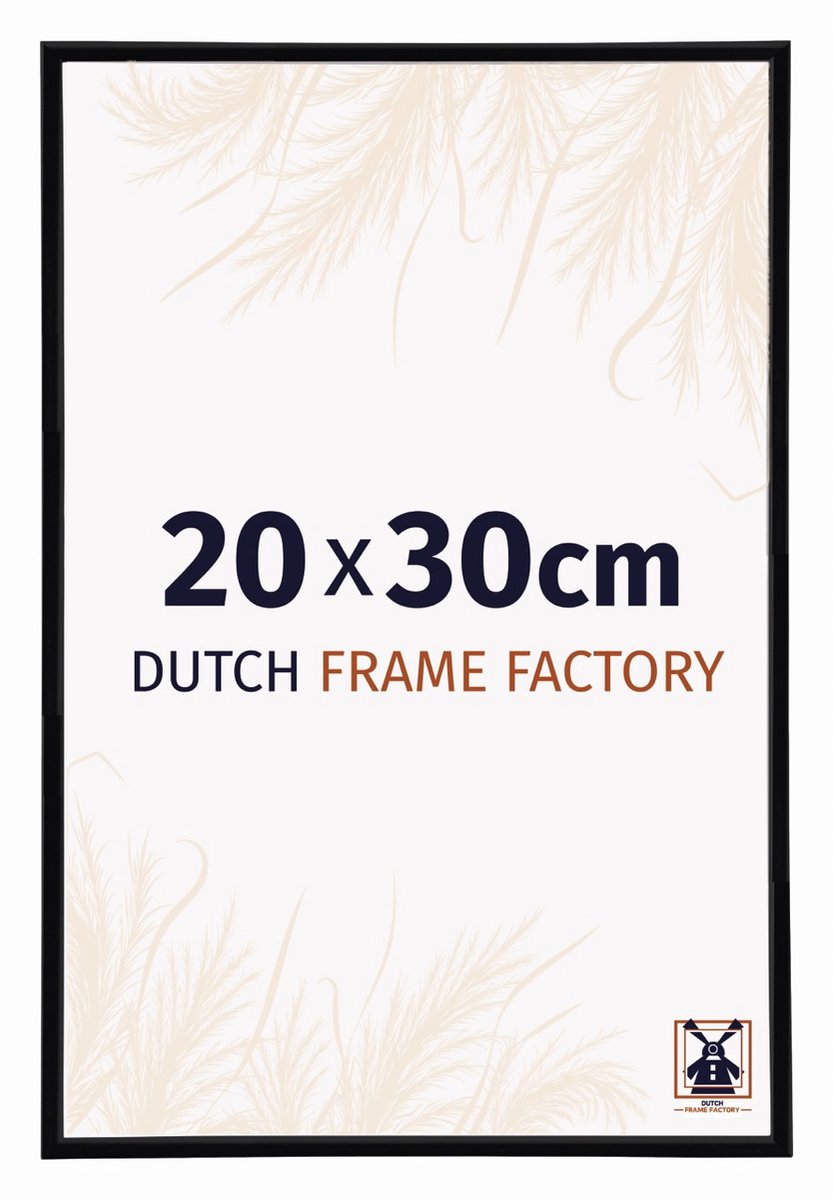 Dutch Frame Factory Fotolijst 20x30 cm - Kunststof - Zwart Hoogglans - Angers