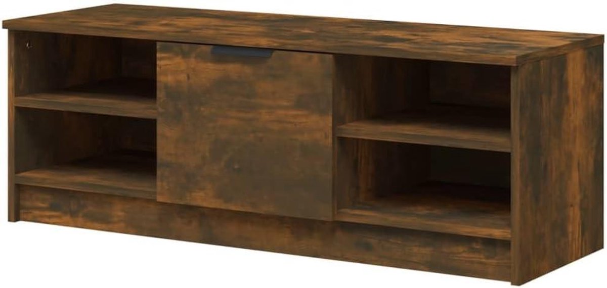 Tv-meubel - Hifi-meubel Media-kast - Opbergen Entertainment - Klassiek Design - 102x355x365 cm - Gerookt Eiken