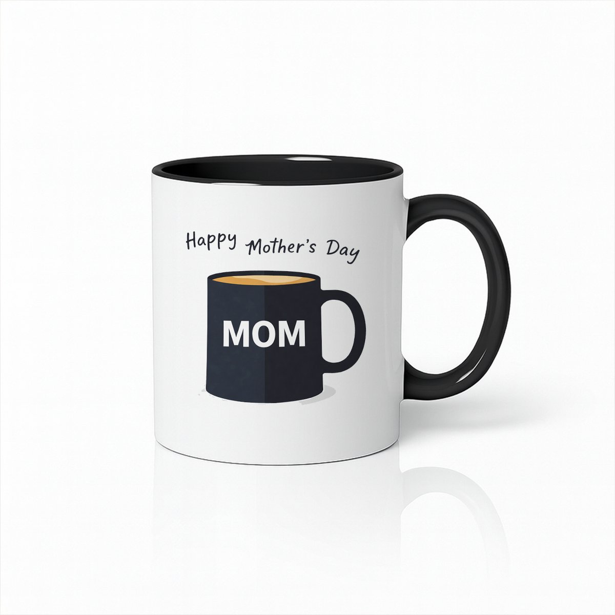 Moederdag Beker Zwart Wit - 330ml - Origineel Moederdag Cadeautje - Koffiemok