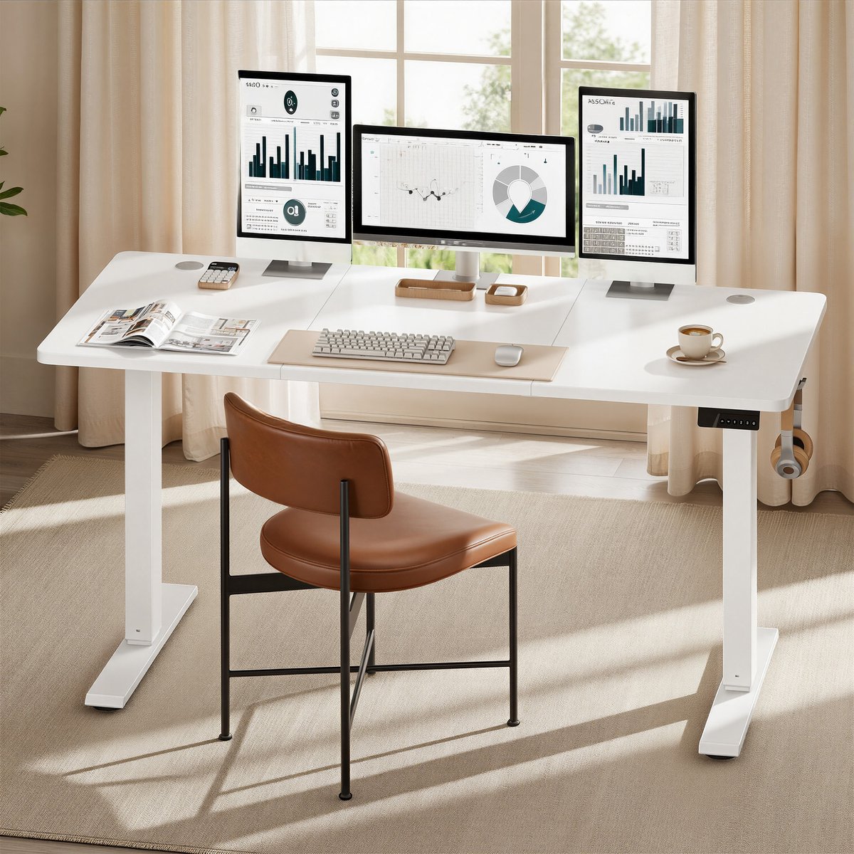 VASAGLE VASAGLE Elektrisch Zit-Sta Bureau - afbeelding 3