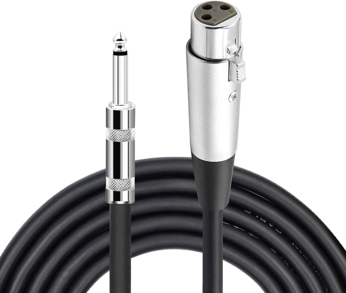 XLR Vrouwelijk naar 6.35mm Mono Jack Kabel - 3 Meter Balans Audio Verbindingskabel