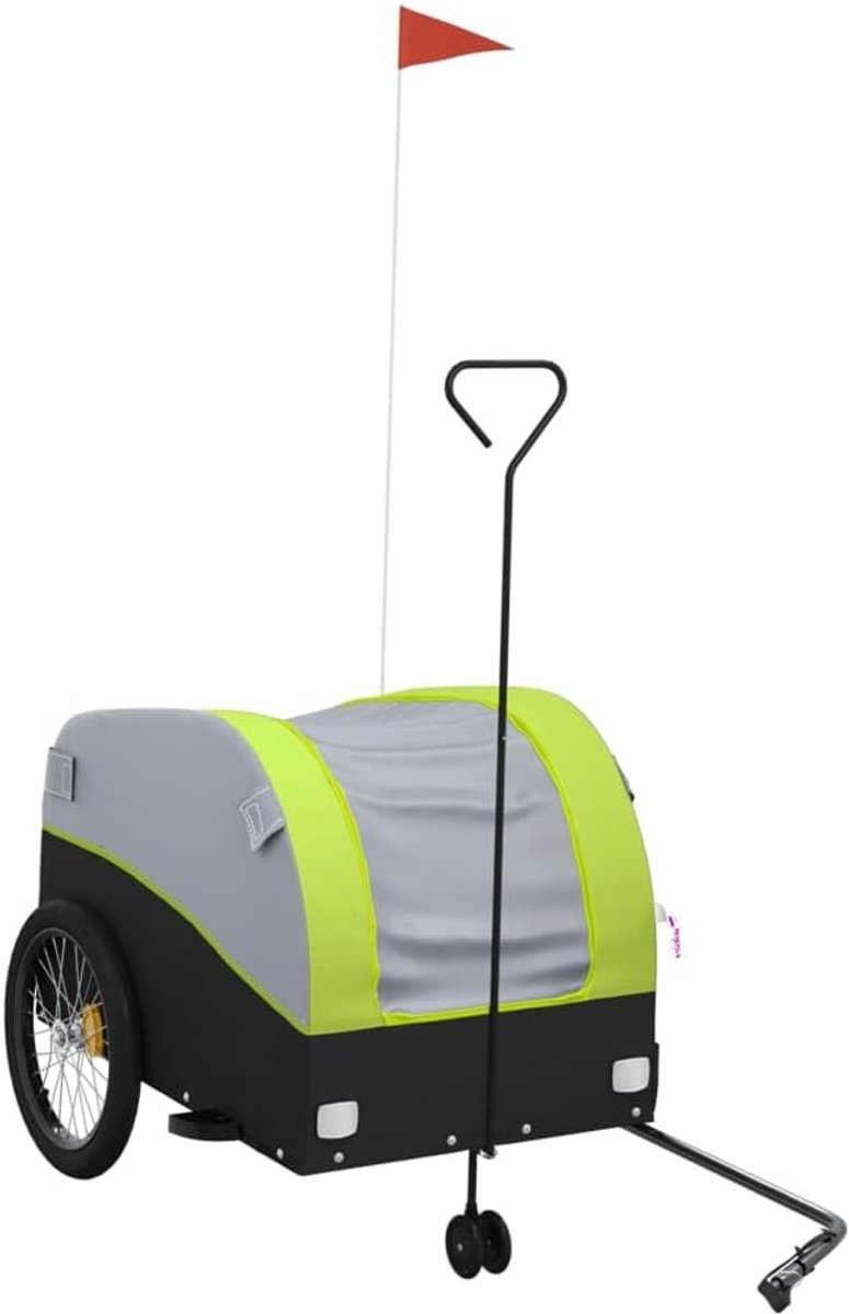 Fietskar - Boodschappenkar - Goederen Vervoeren - Hoge Laadcapaciteit - 45 kg - Zwart Groen