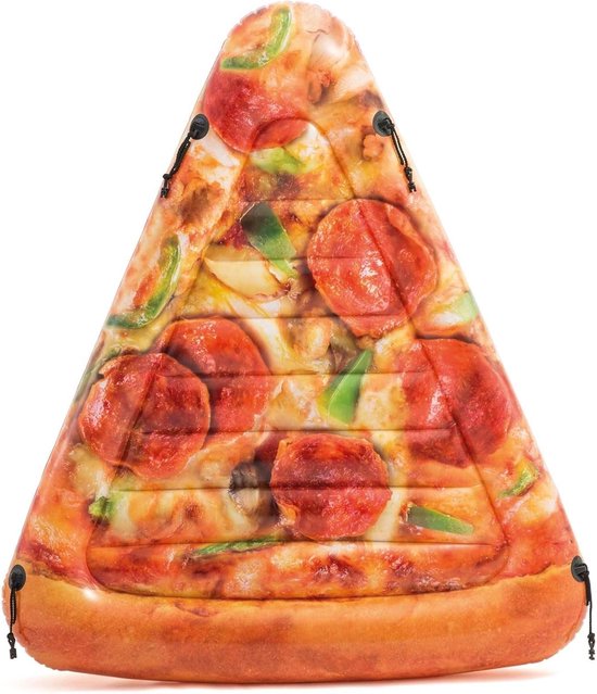 Opblaasbaar Vlot - Pizza Slice - Zwemmen Buiten - Realistische Print - 170 x 140 cm - Multicolour — afbeelding 3