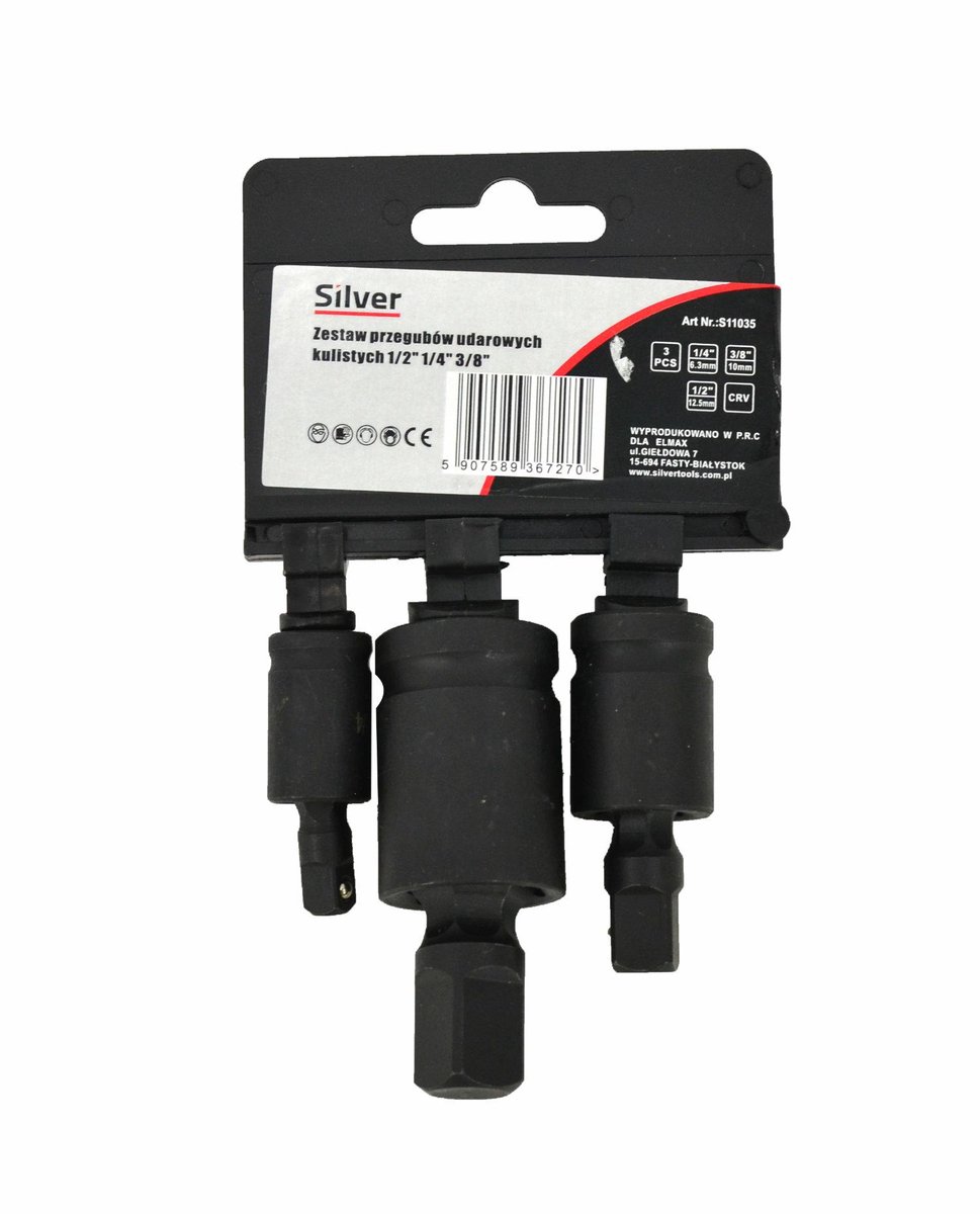 Silver Serie - Slagmoer Verbindingsstuk Set - Staal Chroom-Molybdeen - 3 stuks