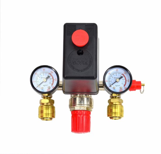 Awtools AW10210 - Drukschakelaar voor Compressoren - 230V - Met Manometers en Veiligheidsklep van Merkloos — afbeelding 3