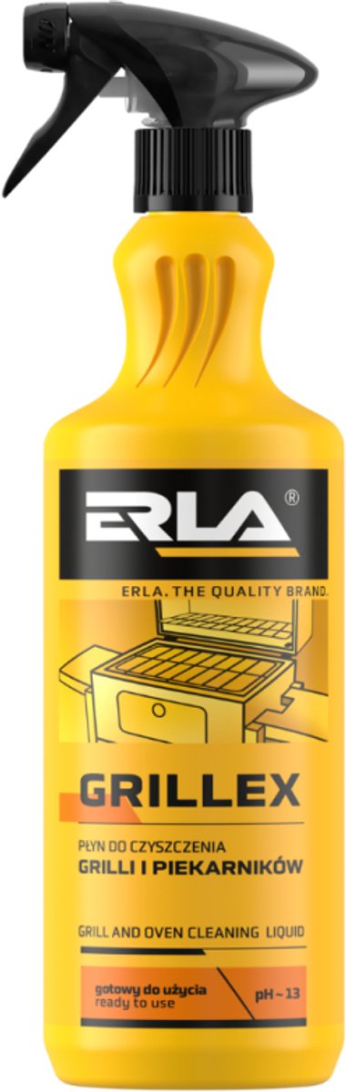 ERLA Grillex Serie - Professionele Reinigingsvloeistof - 1L - Alkalische Formule - Actieve Schuim