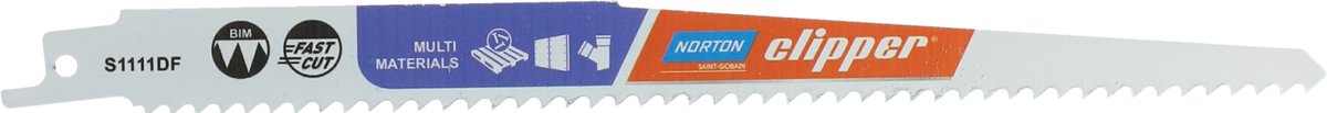 Norton S1111DF Serie - Reciprozaagblad - Bimetallisch - 228mm - Universele Bevestiging