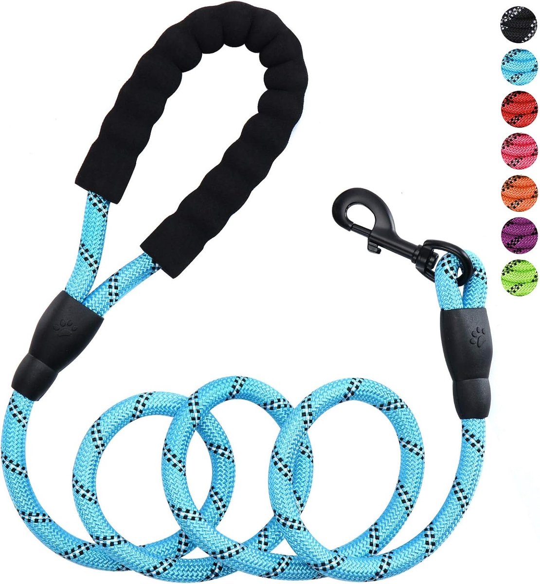 Hondenlijn Blauw - Hondenriem - Veilig Wandelen - Reflecterende Stiksels - 152 cm - Babyblauw
