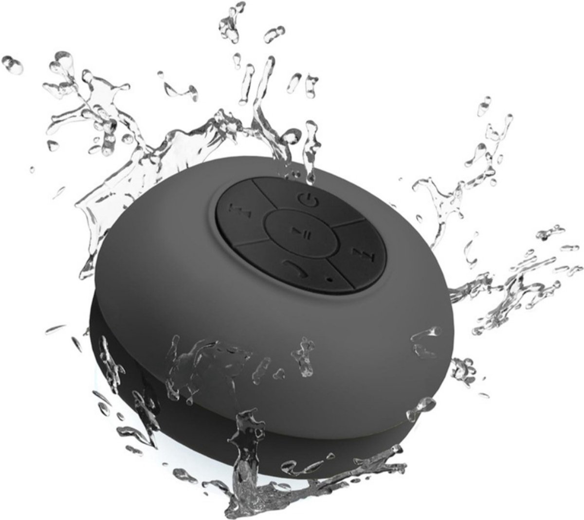 DEXO® Douche Speaker - Badkamer Speaker - Douche Speaker Bluetooth - Zwart - 8cm x 8cm x 7cm