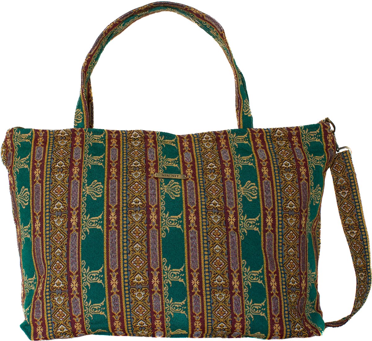 NIN-NIT - Royal Shopper - Paleis Het Loo - Weekendtas - Handtas - Schoudertas - Boodschappentas - Shopper - Groen - Rood - Paars - Beige - Geel - Blauw - Beige - Multicolor - gestreept