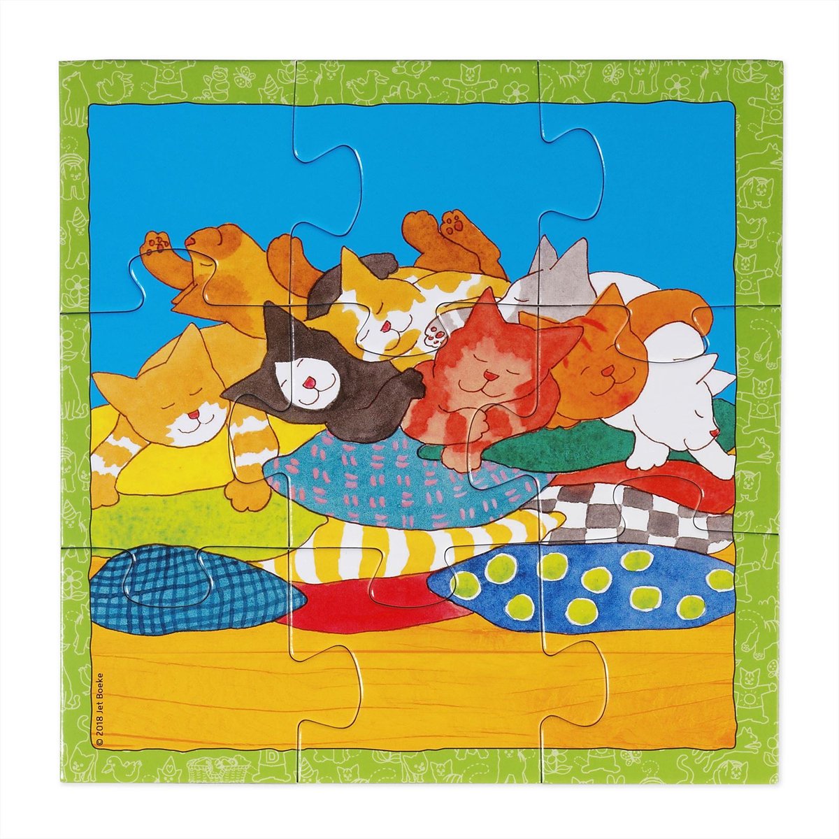 Dikkie Dik puzzel 4 in 1 educatief peuter speelgoed - kinderpuzzel 4x6x9x16 stukjes leren puzzelen - cadeautip puzzel 3 jaar en ouder - Bambolino Toys — afbeelding 8