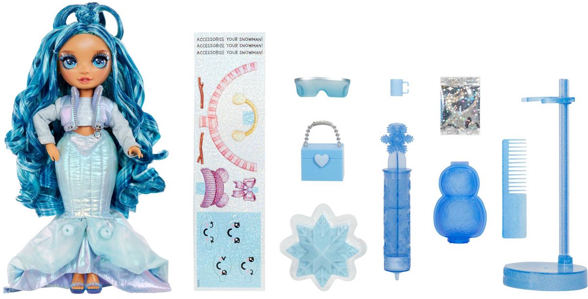 Rainbow High Winter Wonderland pop - Skyler (blauw) — afbeelding 8