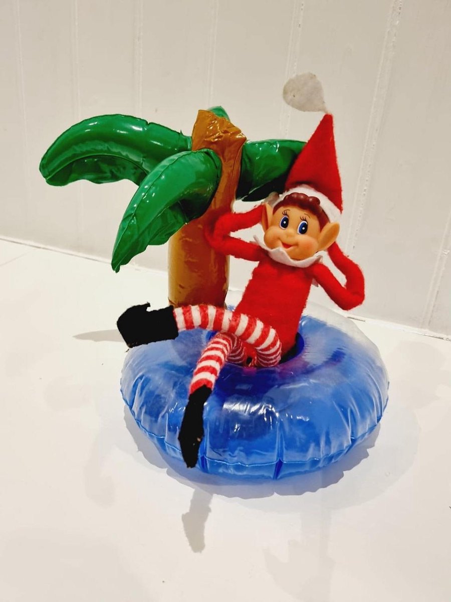 Opblaasbare Rubber Ring - Elf Prop - Spel Rekwisieten - Ideale Opstelling - 13.1 x 10 cm - Groen