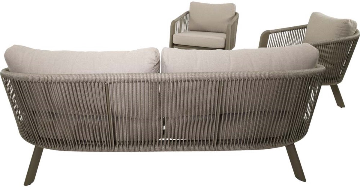 Lesli Living Canapé lounge Tanoa - Taupe - 174x78x69cm
