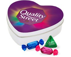 Nestlé Quality Street 160g - 11 smaken - Geschenkdoos hartje met bonbons en toffees - Chocolade cadeau - Chocolade mix in tinbox