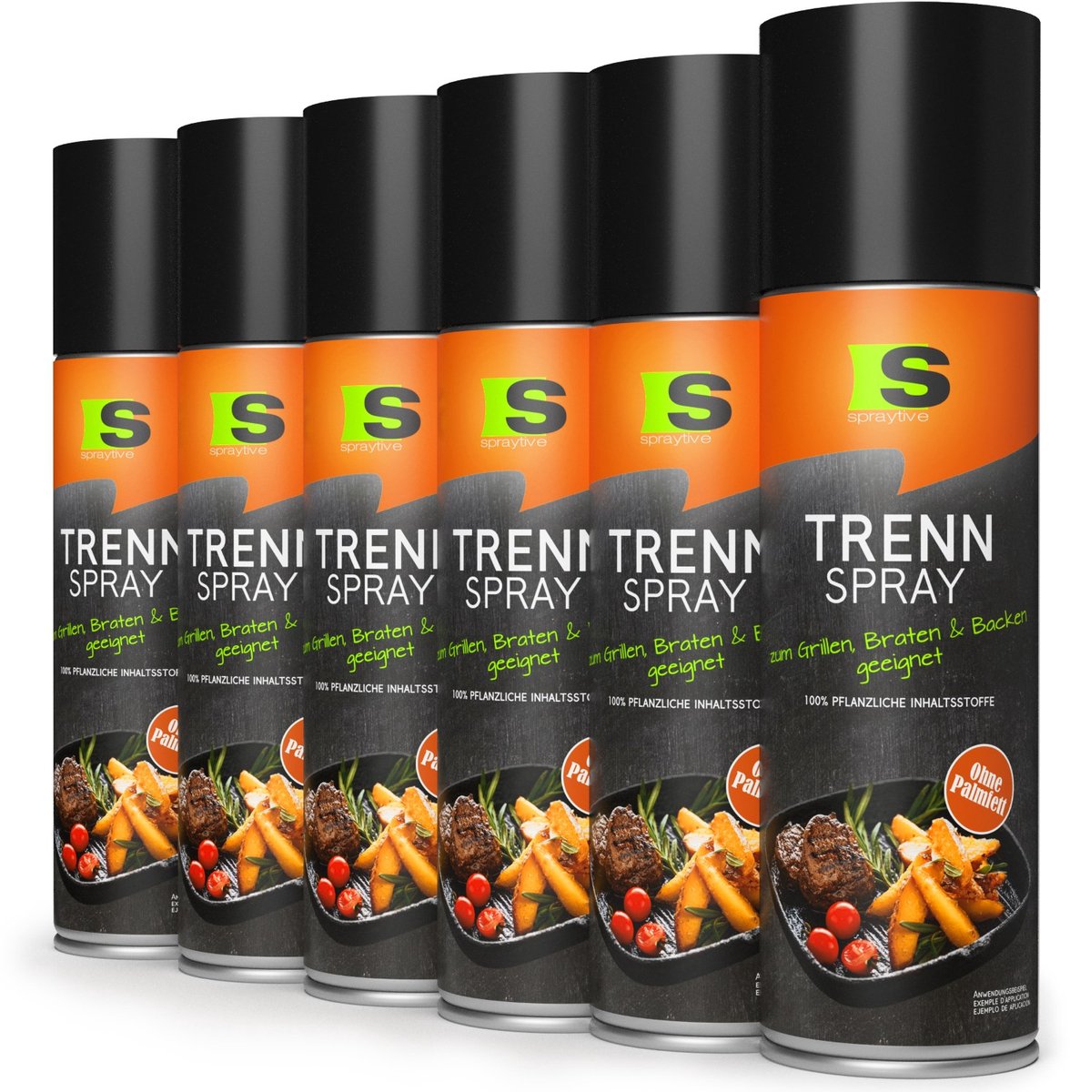 Spraytive 6x 400ml BBQ grill spray antiaanbakspray voorkomt aanbakken beschermt grillrooster hittebestendig 100% plantaardig