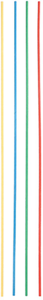 10x 50 Drinkrietjes maxi Papier Ø 6 mm · 80 cm assorti kleuren
