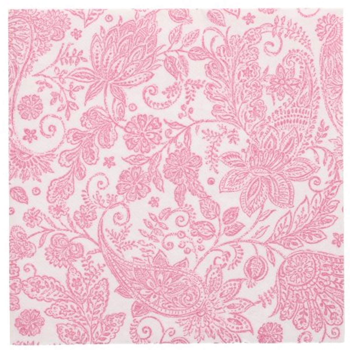 8x 20 Servetten ROYAL Collection 1/4 vouw 40 cm x 40 cm fuchsia Paisley