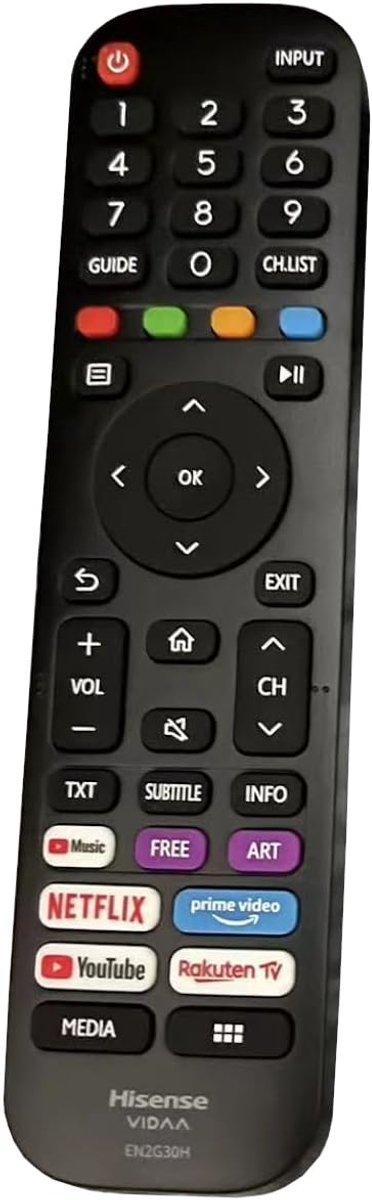 Afstandsbediening - Universele bediening - TV bedienen - Direct klaar voor gebruik - 10 meter bereik - Zwart
